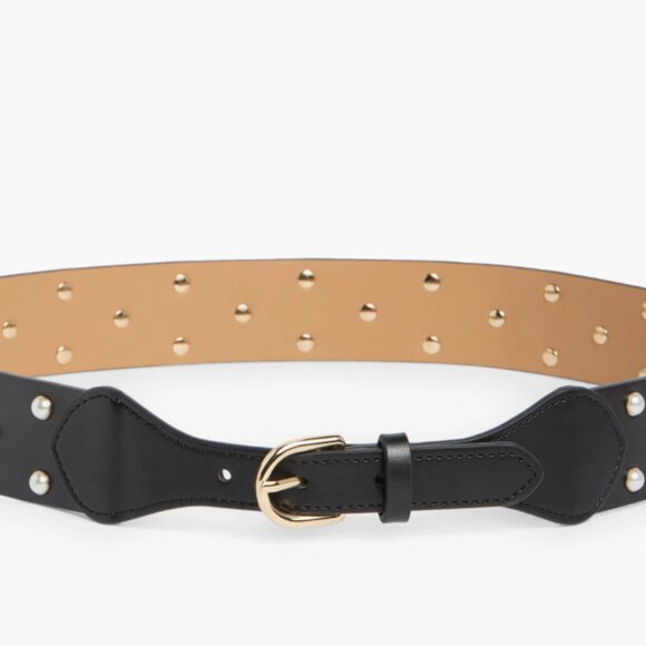 NWT Kate Spade New York Faux Pearl Belt Medium, BLACK